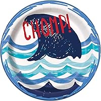 Unique Shark Chomp Party Paper Dessert Plates, 7