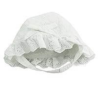 Little Me Baby Girls Sun Hat White with Bow Baby Hat with Chin Strap