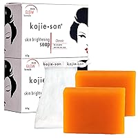 Skin Brightening Soap - Original Kojic Acid Soap that Reduces Dark Spots, Hyperpigmentation, & Scars with Coconut & Tea Tree Oil - 65g x 2 Bars with Net