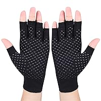 Fingerless Gloves Arthritis Compression Gloves Provide Support and Warmth for Hands Arthritis Compression Gloves,Relieve Arthritis,Unisex Anti-Slip Glue Dot Gloves for,Black