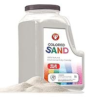 Colored Sand for Sand Art - Sand for Crafts - Vibrant Color Play Sand - Safe for Ages 3+ Fine Colorful Sand for Plants - Classroom Arts & Crafts for Kids 4 5 6 7 8 9 10 11 12 - 15 lb. Bottle, White