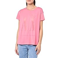 A｜X ARMANI EXCHANGE Women's Regular Fit A|x Icon Burnout Cotton Poly Jersey Crewneck T-Shirt