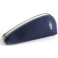 Blue Tobacco Pipe Pouch - Cloth Zipper Pouches, Soft Pipe Storage Bag with Pockets, Protective Briar Pipe Storage, Measures 7