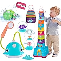 Bath Toys for Toddlers 1-3, Baby Toys 12-18 Months, Bathtub Pool Bathroom Shower Toy Gifts for Toddler Infant Kids Boy Girls