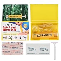 Snake Bite Kit, Bee Sting Kit, Emergency First Aid Supplies, Venom Extractor Suction Pump, Bite and Sting First Aid for Hiking, Backpacking and Camping