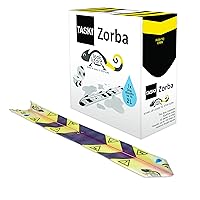 Diversey-7523269 Taski Zorba Leak Lizard - Soaks Up Leaks to Stop Slips, 1 Strip Absorbs up 65 ounces (Pack of 50) - Yellow/Black