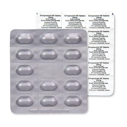 Amazon Basic Care Omeprazole Delayed Release Tablets 20 mg, Acid Reducer, Treats Frequent Heartburn, 42 Count (Pack of 1)