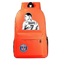 Soccer Stars Backpack Casual Rucksack-Kylian Mbappe&Messi&Neymar Bookbag PSG Graphic Knapsack