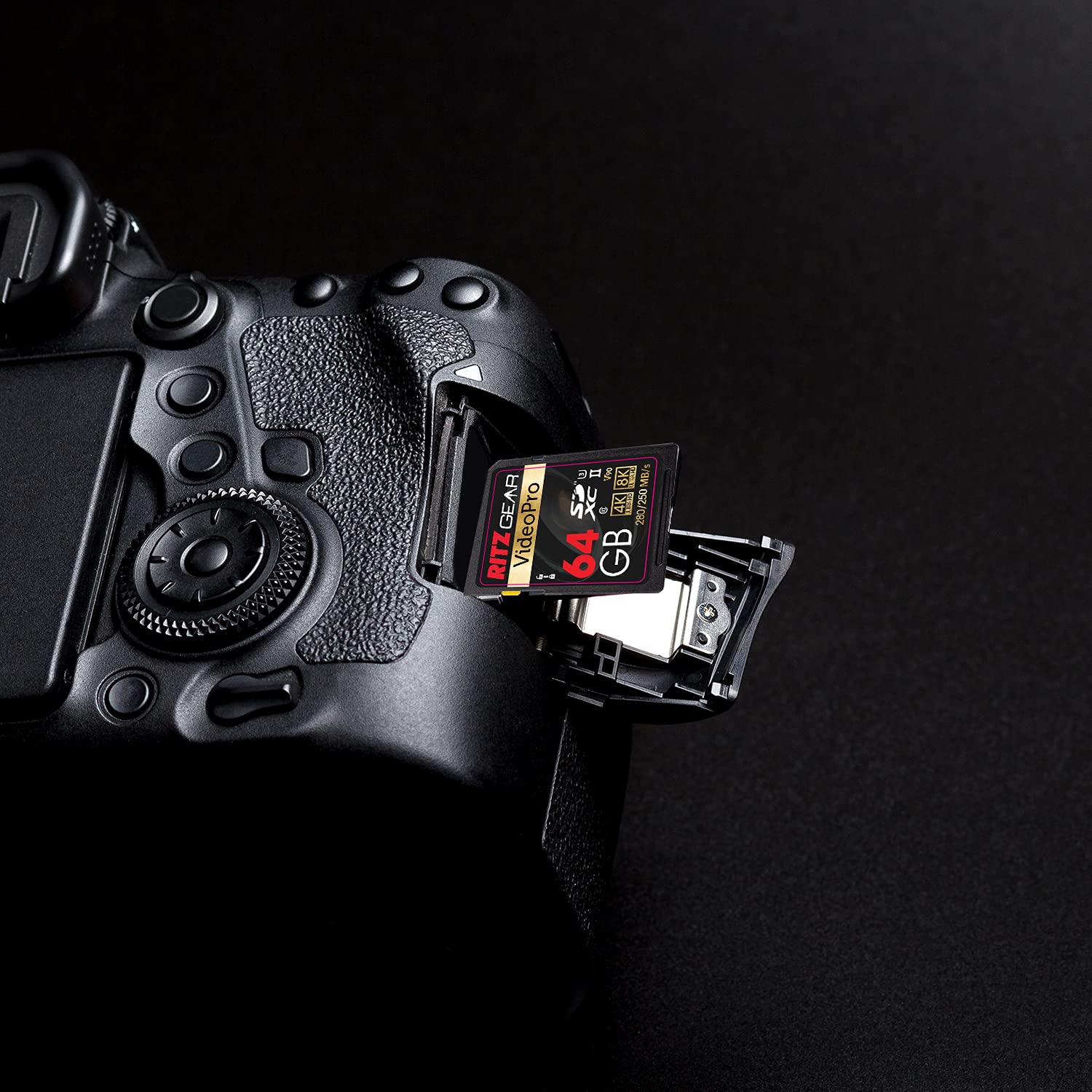 Ritz Gear 64GB High-Speed SDXC UHS-II SD Card, C10, U3, V90, Full-HD & 8K Memory Card for DSLR, Cinema-Quality Video Cameras
