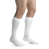 JOBST ActiveWear 20-30mmHg Compression Socks Knee High, Closed Toe, Cool White, Medium