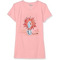 Disney Little, Big Presents Olaf Lion Girls Short Sleeve Tee Shirt