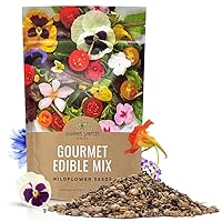 Wildflower Seeds Edible Flowers Mix - Bulk 1/4 Pound Bag Over 30,000 Open Pollinated Annual and Perennial Seeds