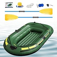 Inflatable Boat, Fishing, Fishing Boat, 2 Seaters, Inflatable, Canoeing, Kayaking, Fishing, Ride-on Boat, Extra Thick, Safety, Maximum Load 662.1 lbs (300 kg), Foot Pump Included, Air Boat, Drifting