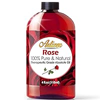 Artizen Rose Essential Oil (100% Pure & Natural - Undiluted) Therapeutic Grade - Huge 4oz Bottle - Perfect for Aromatherapy, Relaxation, Skin Therapy & More!