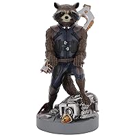 Exquisite Gaming: The Guardians of The Galaxy: Rocket Raccoon - Original Gaming Controller & Phone Holder, Device Stand, Cable Guys, Licensed Figure