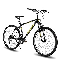 Hiland 26 27.5 Inch Mountain Bike, Mens Womens MTB with 21 Speeds, High-Tensile Steel Frame, V Brake, Hardtail Bicycle for Adults