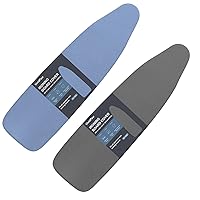 Ironing Board Cover and Pad Standard Size 15×54, Value Pack (Blue and Black)