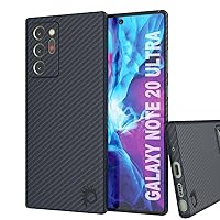 PunkCase Note 20 Ultra Carbon Fiber Case [AramidShield Series] Ultra Slim & Light Carbon Skin Made from 100% Aramid Fiber | Military Grade Protection for Your Galaxy Note20 Ultra 5G (6.9