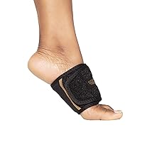 Rapid Relief Plantar Fascia Arch Foot Wrap with Hot or Cold Gel Pack, Black, Adjustable