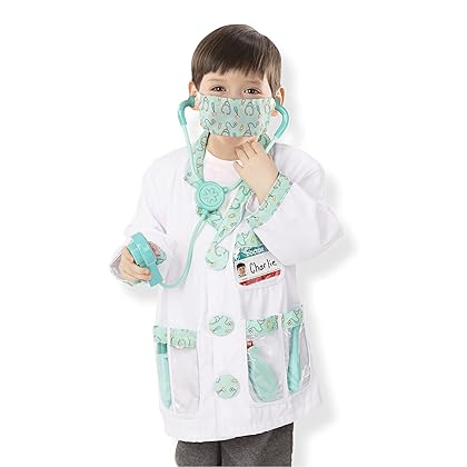 Melissa & Doug Doctor Role Play Costume Dress-Up Set (7 pcs)