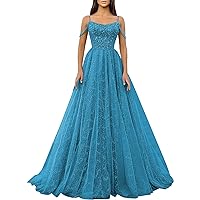 Aqua Blue Prom Dresses Long Plus Size Sequin Formal Evening Gown Off The Shoulder Sparkly Dress Size 18W