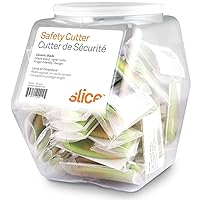 Slice Micro Safety Cutter | Safe Ceramic Box Cutter Lasting 11x Longer than Metal | Keychain Box Opener | 48 Pack