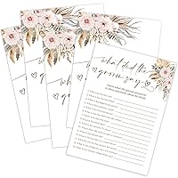 Boho Bridal Shower Decorations,What Did The Groom Say Bridal Shower Game,Love Is In Bloom Bridal Shower,Bridal Shower Gift Ideas,Cute Shower Games,Bachelorette Games for Parties,30 Game Card Sets,N5