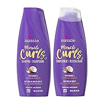Aussie Miracle Curls Shampoo and Conditioner Set with coconut & australian jojoba oil-12.1 fl oz each Aussie Miracle Curls Shampoo and Conditioner Set with coconut & australian jojoba oil-12.1 fl oz each