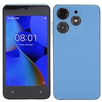 Jectse Unlocked Cell Phone, 4GB RAM 32GB ROM Unlocked Android Smartphone 5 Inch Ultra Thin Dual SIM Mobile Phones 8MP Dual Camera Face Recognition (Blue)