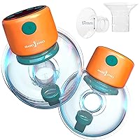 Breastpump Bundle - Pump-A-Wear Hands-Free Wearable Breast Pump with 17mm Silicone Flange Inserts (2 Items)