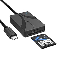 SABRENT Rocket v90 128GB SD UHS-II Memory Card R280MB/s W250MB/s + USB-C Dual Slot Card Reader UHS II SDXC and microSDXC SD 4.0