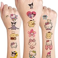 8 Sheets Cute Cartton Tattoos Kawaii Temporary Stickers for Girls Gift Bags Birthday Party Supplies