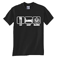 EAT Sleep Halloween Black T Shirt