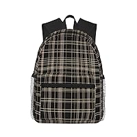 Striped Checked Print Backpack Lightweight,Durable & Stylish Travel Bags, Sports Bags, Men Women Bags