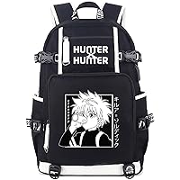 Anime Killua Zoldyck Printed Backpack Rucksack Laptop Backpack with USB Charging Port & Headphone Port