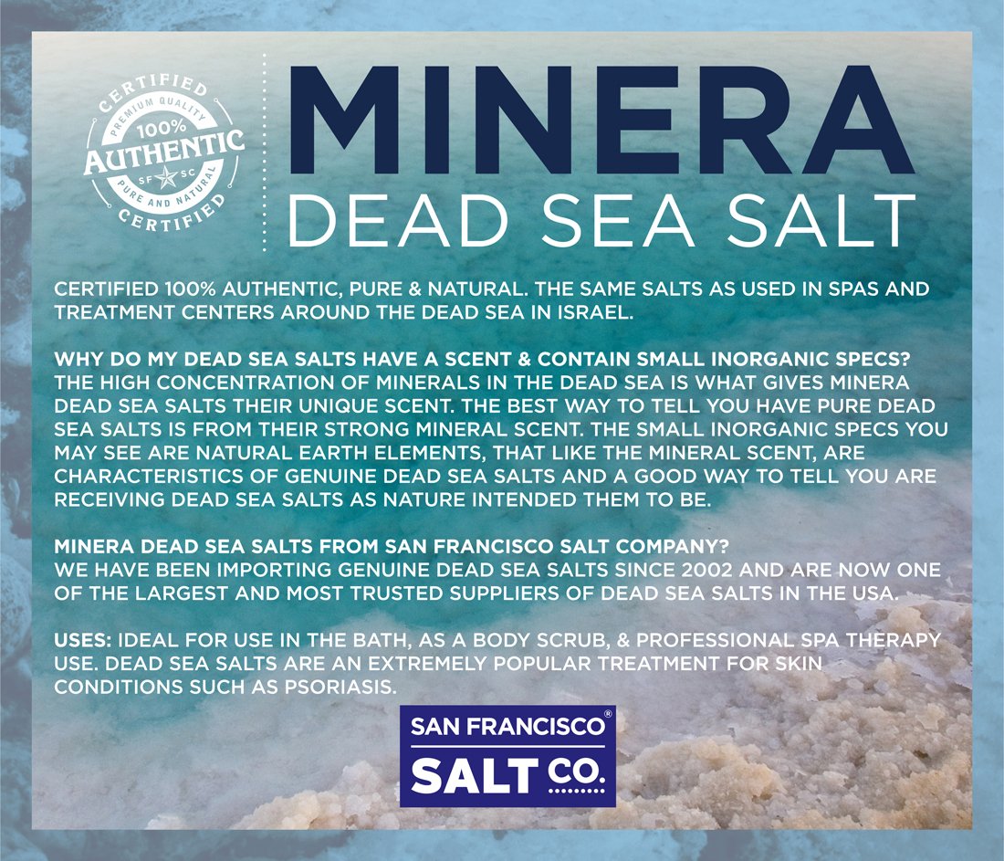 Minera Natural Dead Sea Salt - 5 lbs. Bulk - Fine Grain