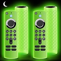 （2 Pack） ONEBOM Silicone Protective Remote Case Cover, Silicone Control Cover Skin| Glow in The Dark(Glow Green+Glow Green)