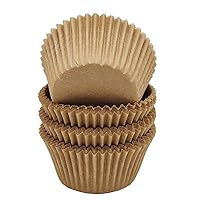Premium Natural Greaseproof Cupcake Liners Muffin Paper Baking Cups Standard Size, 100-Count