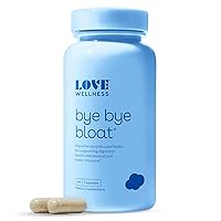 Love Wellness Bye Bye Bloat, Digestive Enzymes Supplement - 60 Capsules - Bloating & Gas Relief - Helps Reduce Water Retention & Overall Digestive Health - Safe & Effective With Fenugreek, & Dandelion