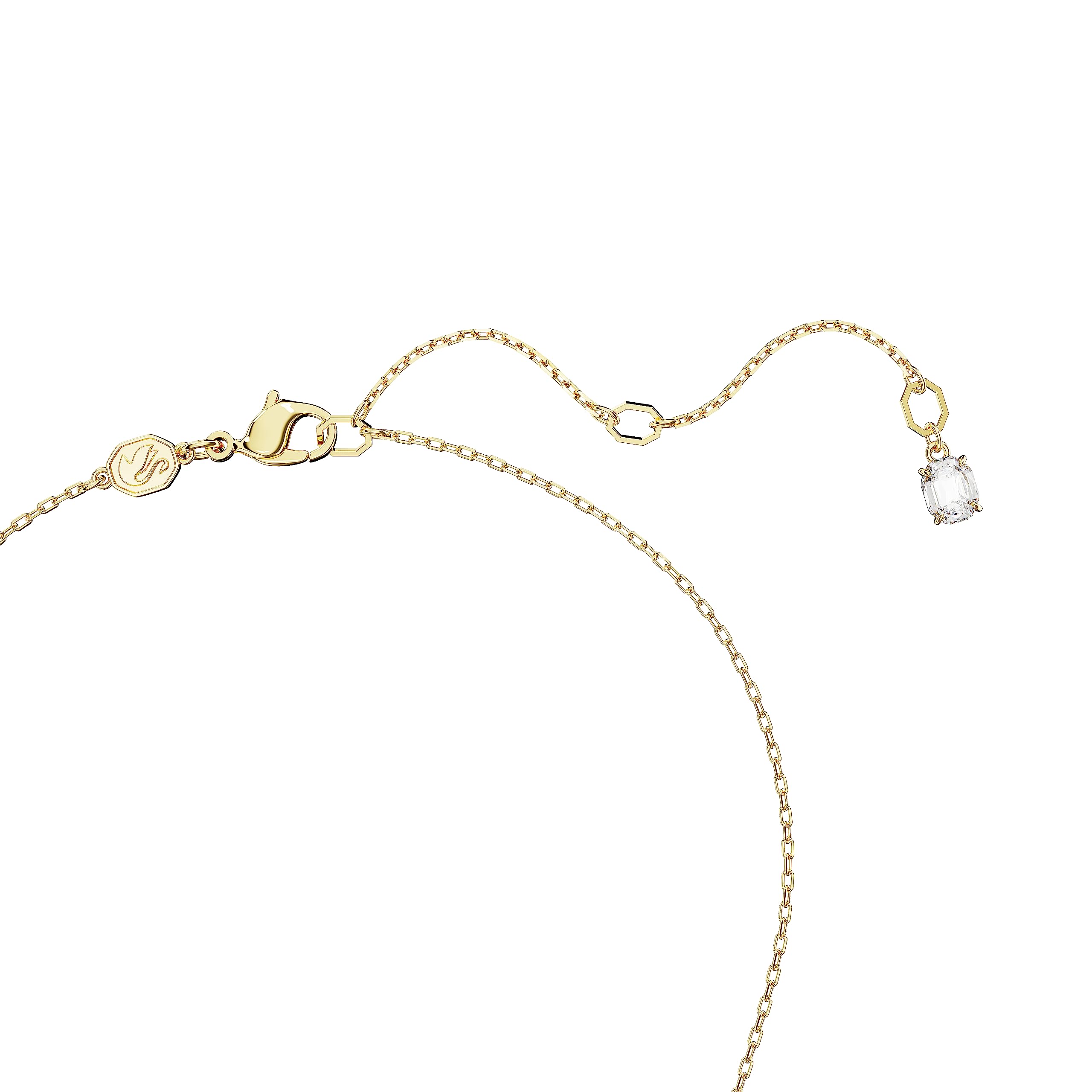 SWAROVSKI Dextera Pendant Necklace with Interlocking Loop and Clear Crystals