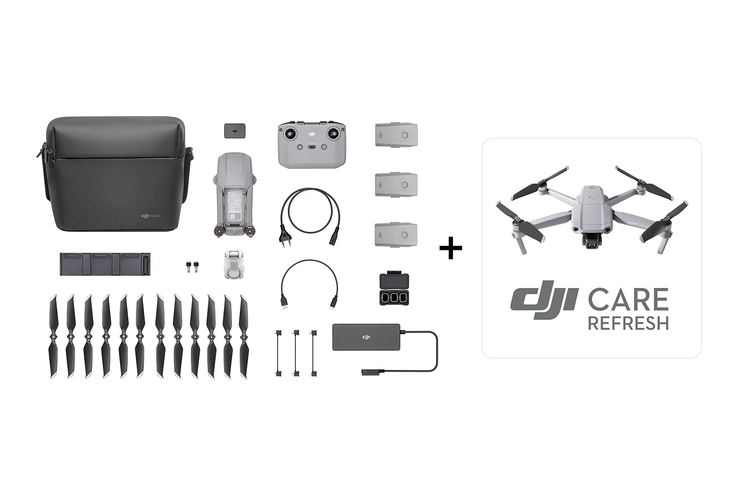 DJI Mavic Air 2 Fly More Combo & Auto-Activated DJI Care Refresh Bundle-Drone Quadcopter UAV with 48MP Camera 4K Video 1/2