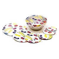 NORPRO Plastic Bowl Covers, 6 Piece Set, 3-Inch to 10-Inch, Multicolored