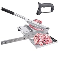 Meat Slicer Manual Ribs Meat Chopper Bone Cutter for Fish Chicken Beef Frozen Meat Vegetables Deli Food Slicer Slicing Machine for Home Cooking and Commercial Cooking (KD0295)
