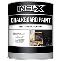 INSL-X Chalkboard Paint, Black, 1 Quart | Studio Finishes for Walls and DIY Projects | 100% Acrylic Interior Paint, CHK307809A-04, 32 Fl Oz (Pack of 1)