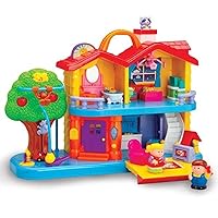 Constructive Playthings Interactive Discovery Toddler Playhouse with Realistic Sounds for Versatile Toddler Entertainment, Plastic Construction, 12 Month Old Toys (And Older)