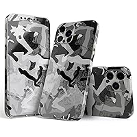 Full Body Skin Decal Wrap Kit Compatible with iPhone 15 Pro Max - Desert Snow Camouflage V2