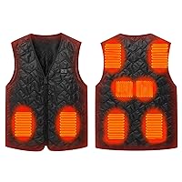 Heated Vest for Men Women - Lightweight Electric Warming Vest with 8 Heat Zones Unisex Heating Clothing Rechargeable