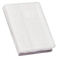 KJV Holy Bible, Compact Faux Leather Red Letter Edition - Ribbon Marker, King James Version, White KJV Holy Bible, Compact Faux Leather Red Letter Edition - Ribbon Marker, King James Version, White Imitation Leather