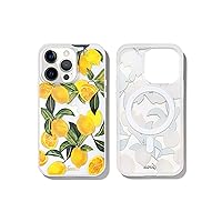 Sonix Phone Case for iPhone 13 Pro Max / 12 Pro Max | Compatible with MagSafe | 10ft Drop Tested | Clear Case with Lemon Print | Lemon Zest