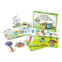hand2mind Recycling and Conservation Pattern Block Puzzle Set, Tangram Puzzle, Geometric Shapes for Kids, Pattern Blocks Cards, Pattern Play, Toddler Pattern Blocks, Kindergarten Learning Activities